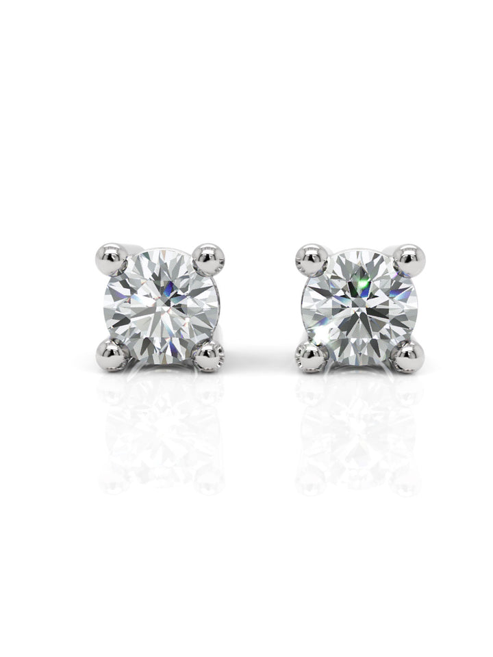 18ct white gold diamond stud earrings - 0.20ct