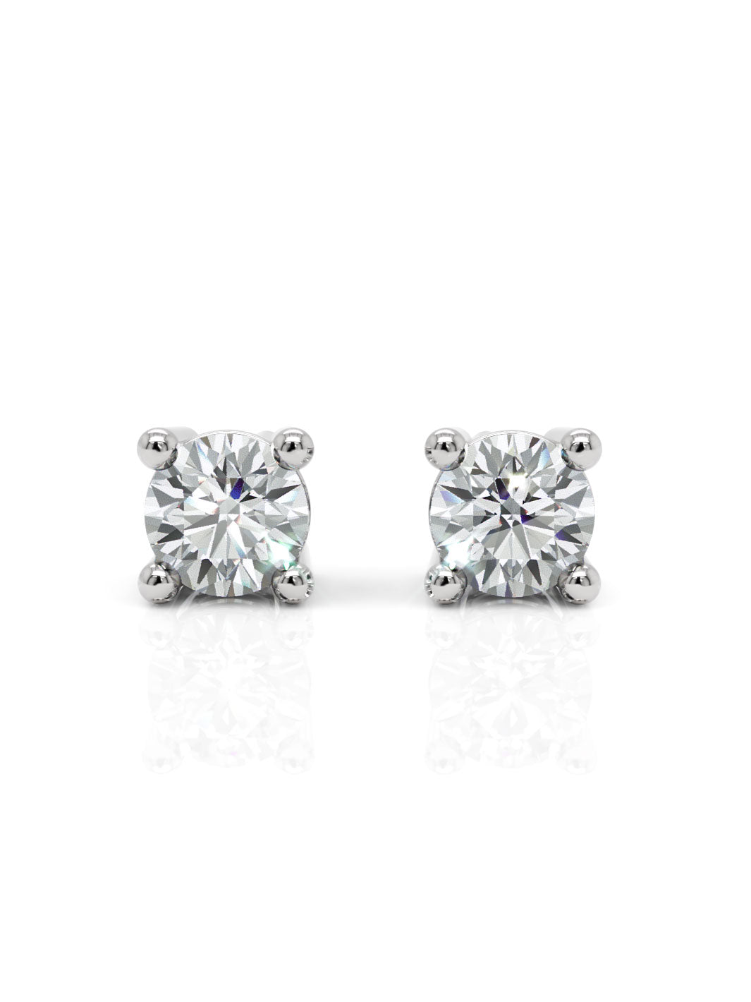 18ct white gold diamond stud earrings – Offord Sons