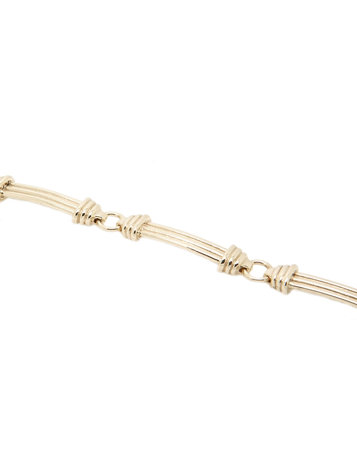 9ct Yellow Gold Triple Bar Bracelet.