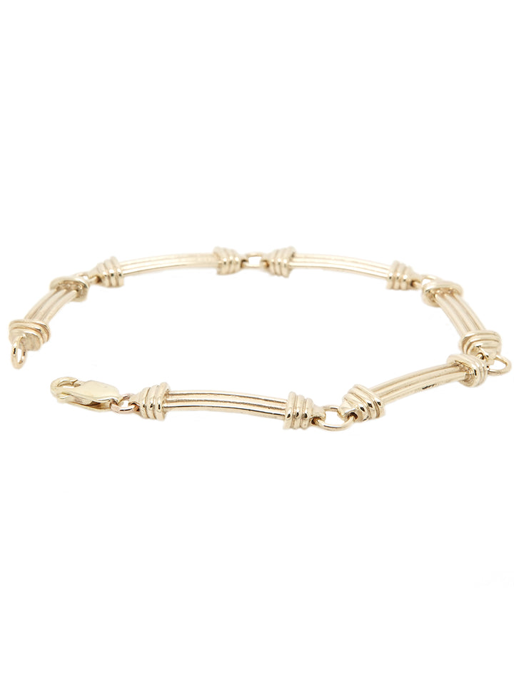 9ct Yellow Gold Triple Bar Bracelet.