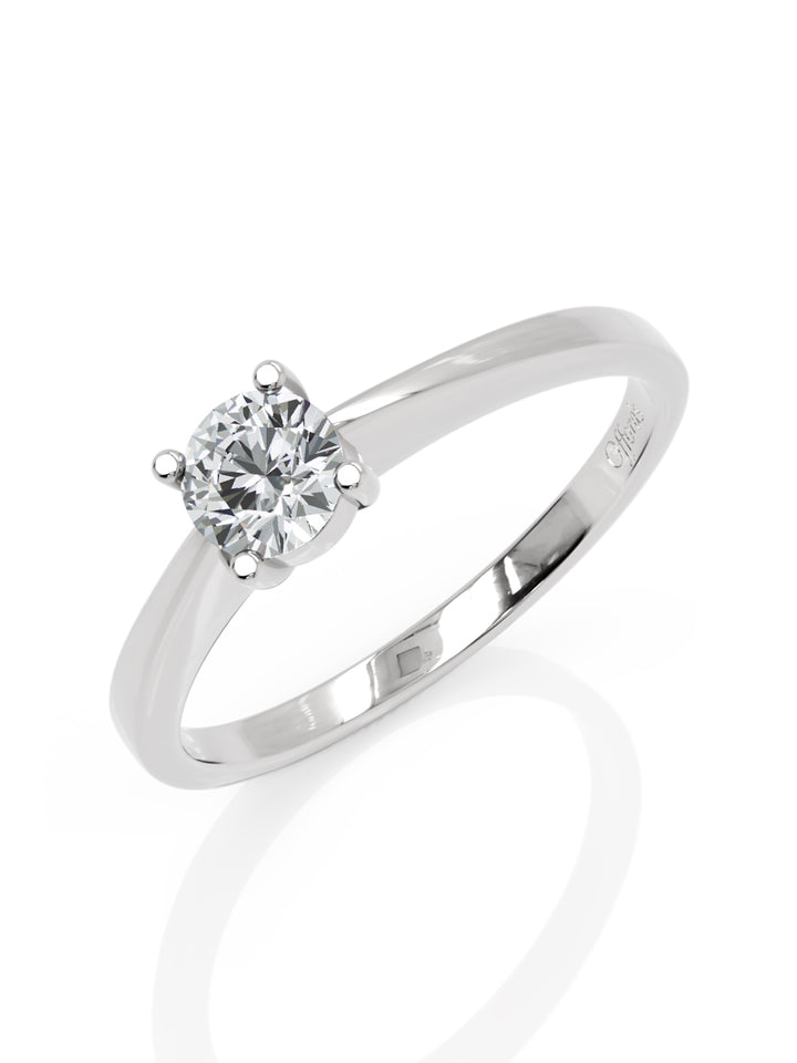 Platinum diamond solitaire ring - 0.30ct