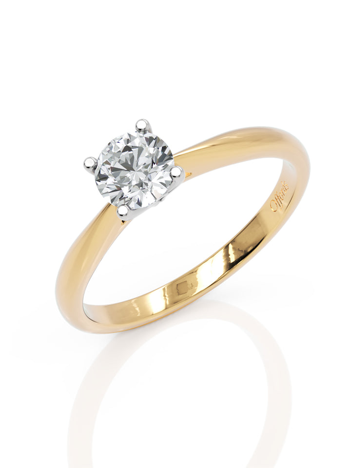18ct & platinum diamond solitaire ring - 0.43ct