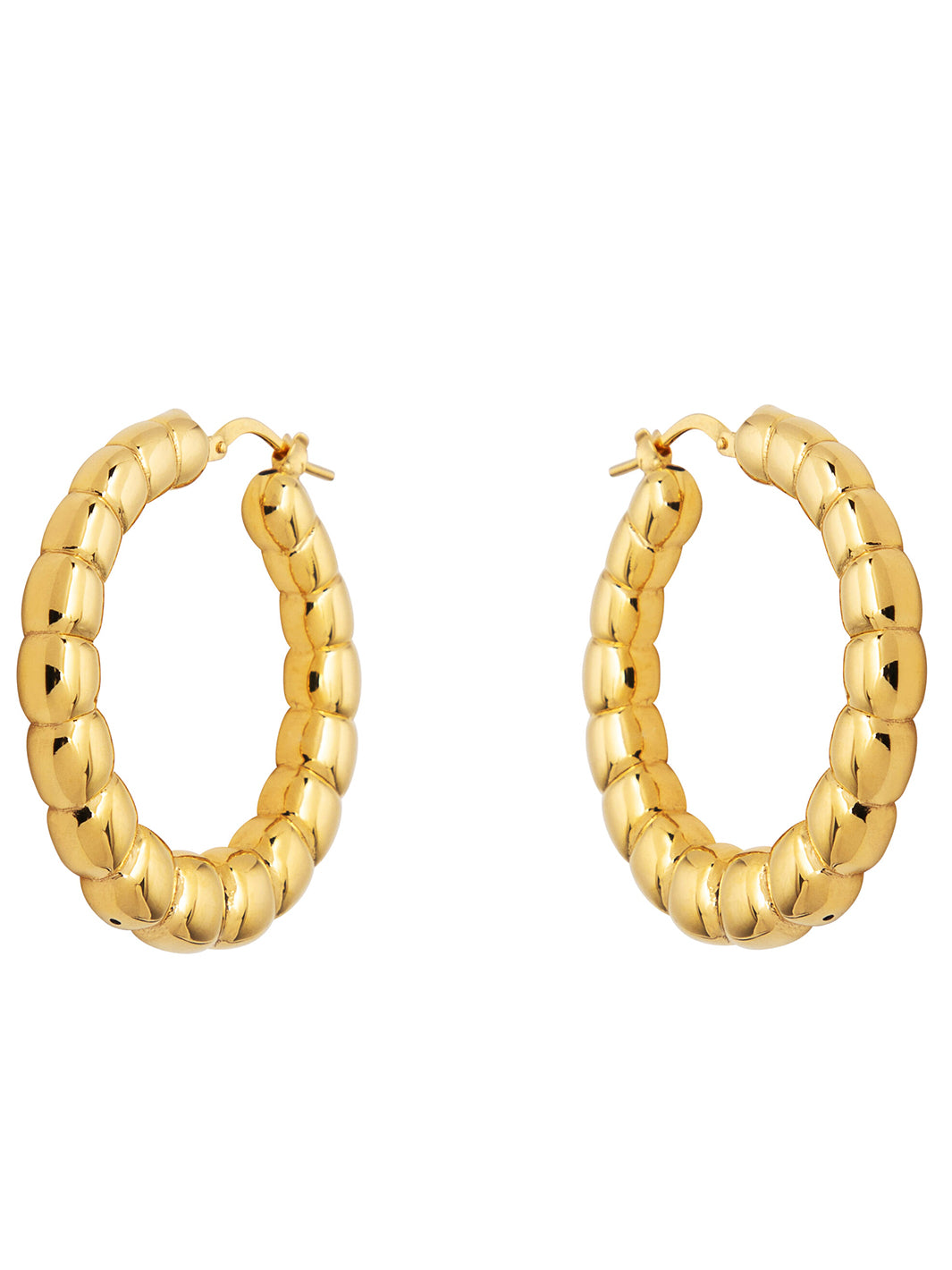 Silver Amalfi Electroformed Earrings – Gold