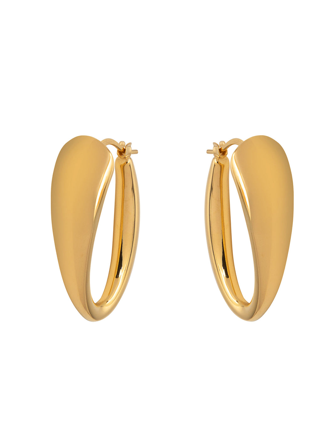 Silver Bari Electroformed Earrings – Gold