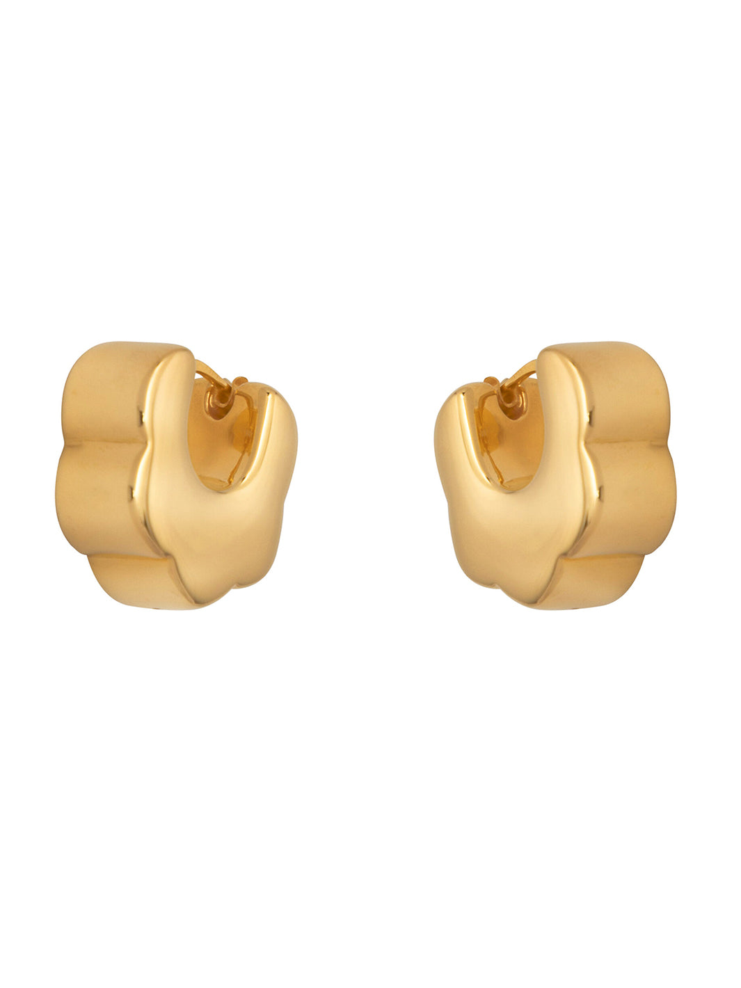 Silver Como Electroformed Earrings – Gold