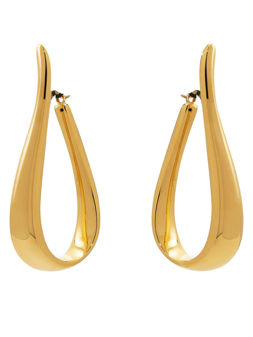 Silver Ferrara Electroformed Earrings – Gold