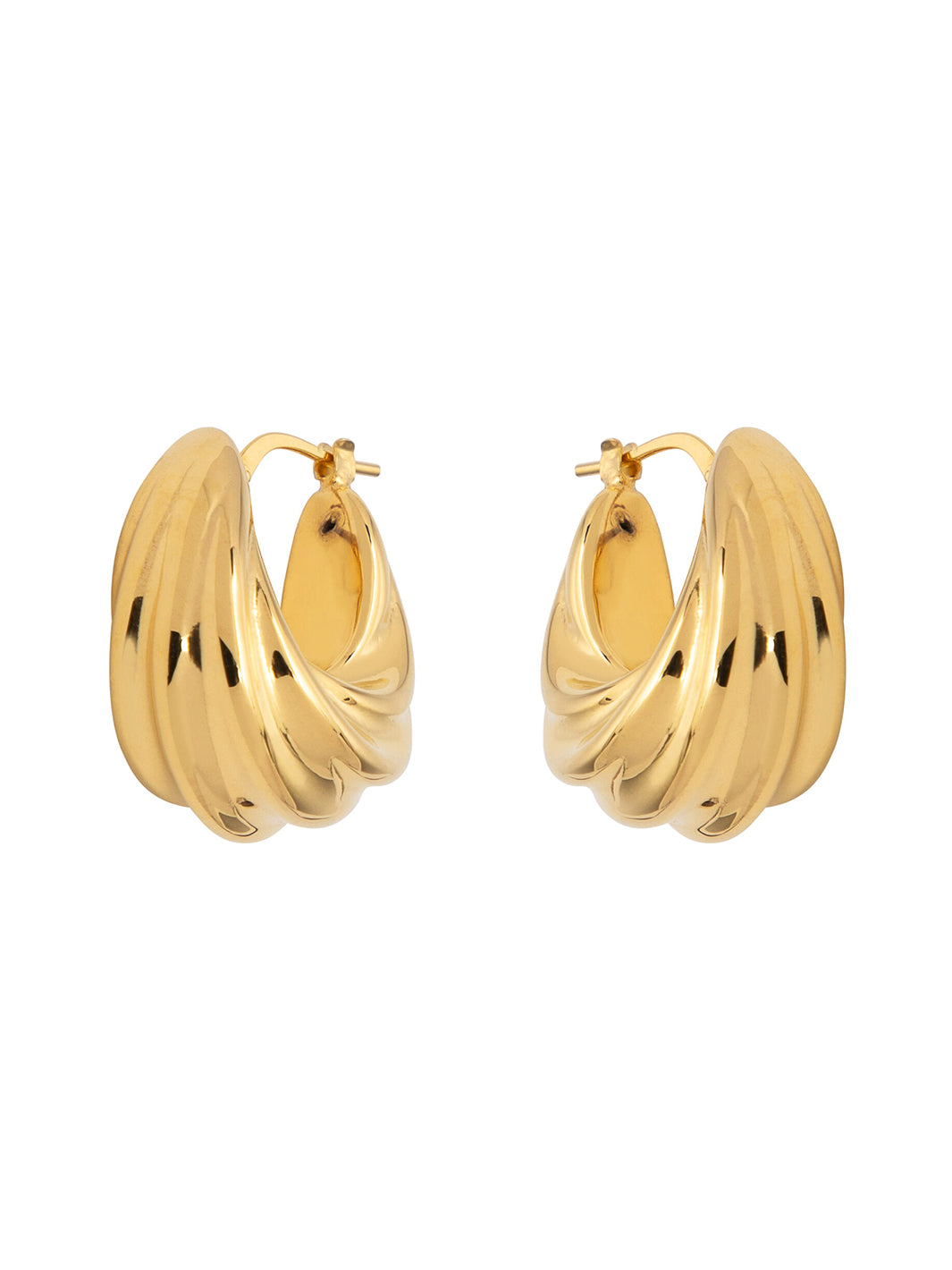 Silver Lucca Electroformed Earrings – Gold