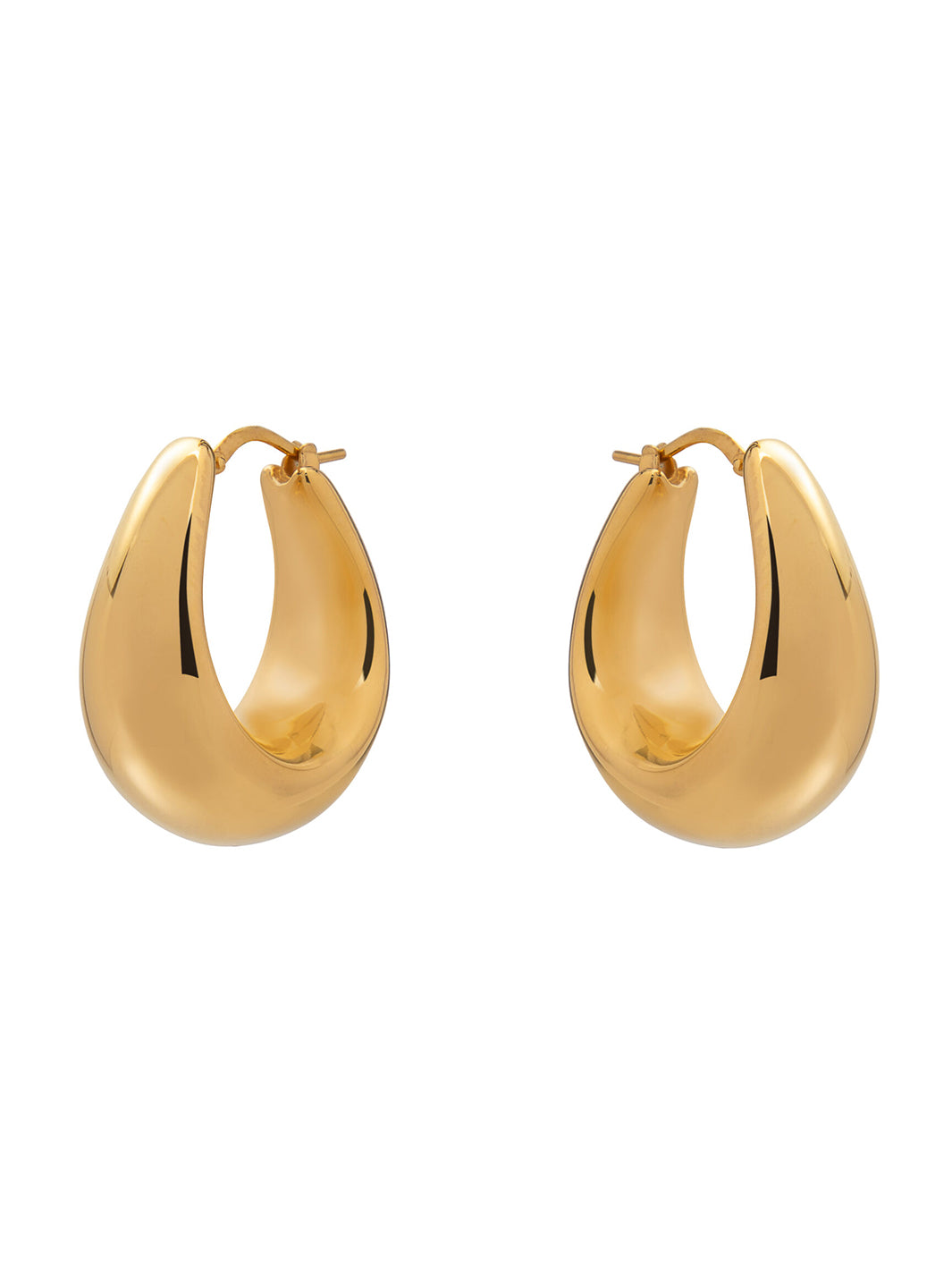 Silver Milano Electroformed Earrings – Gold