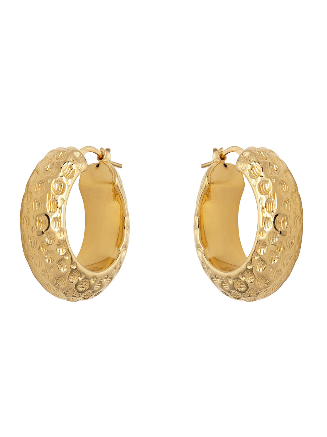 Silver Pescara Electroformed Earrings – Gold