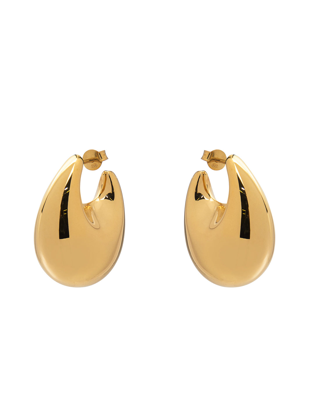 Silver Siena Electroformed Earrings – Gold