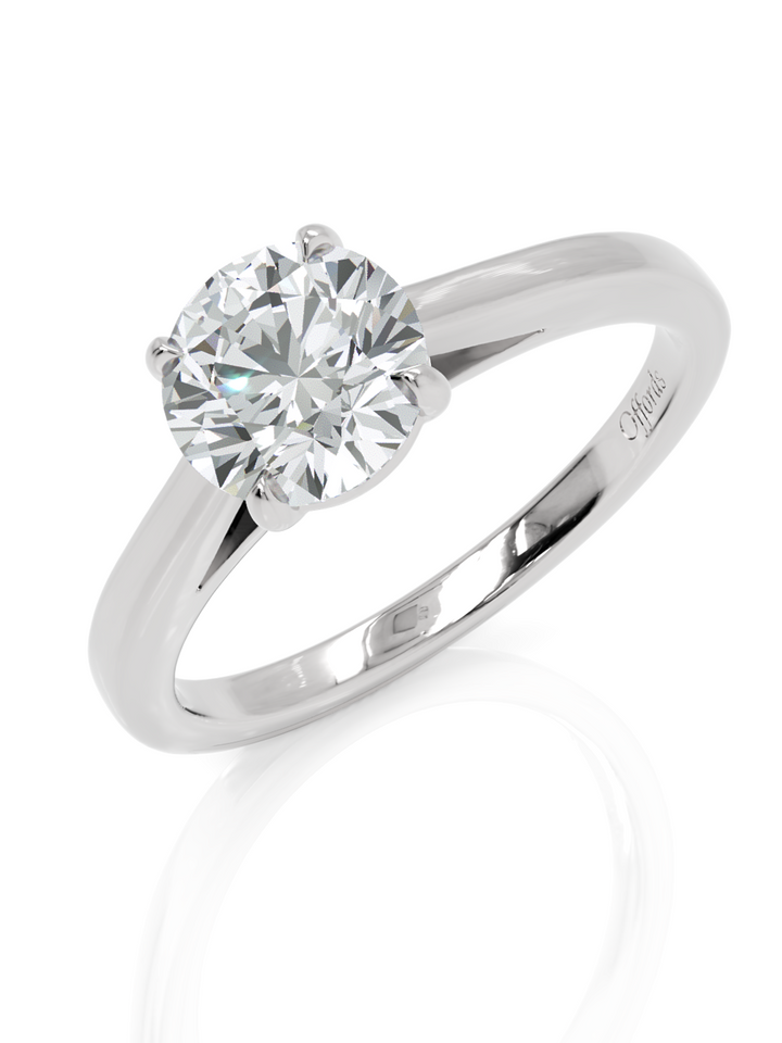 Platinum Laboratory Grown 1.50ct brilliant cut diamond solitaire ring