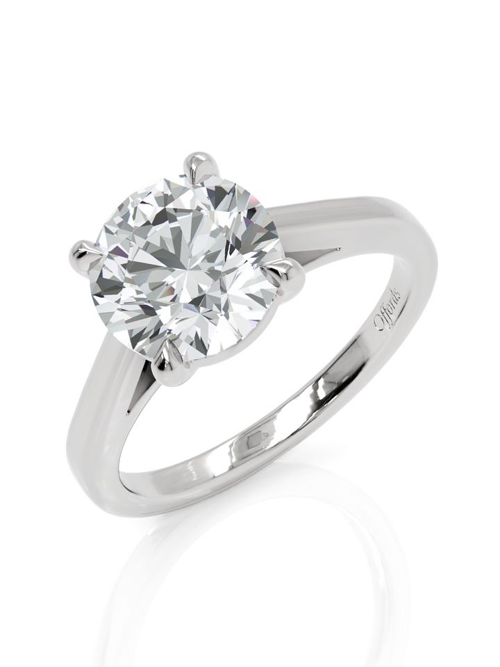 Platinum Laboratory Grown 2.02ct brilliant cut diamond solitaire ring