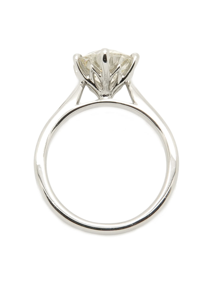 Pre-owned Platinum 2.09ct Old European Cut Diamond Solitaire Ring