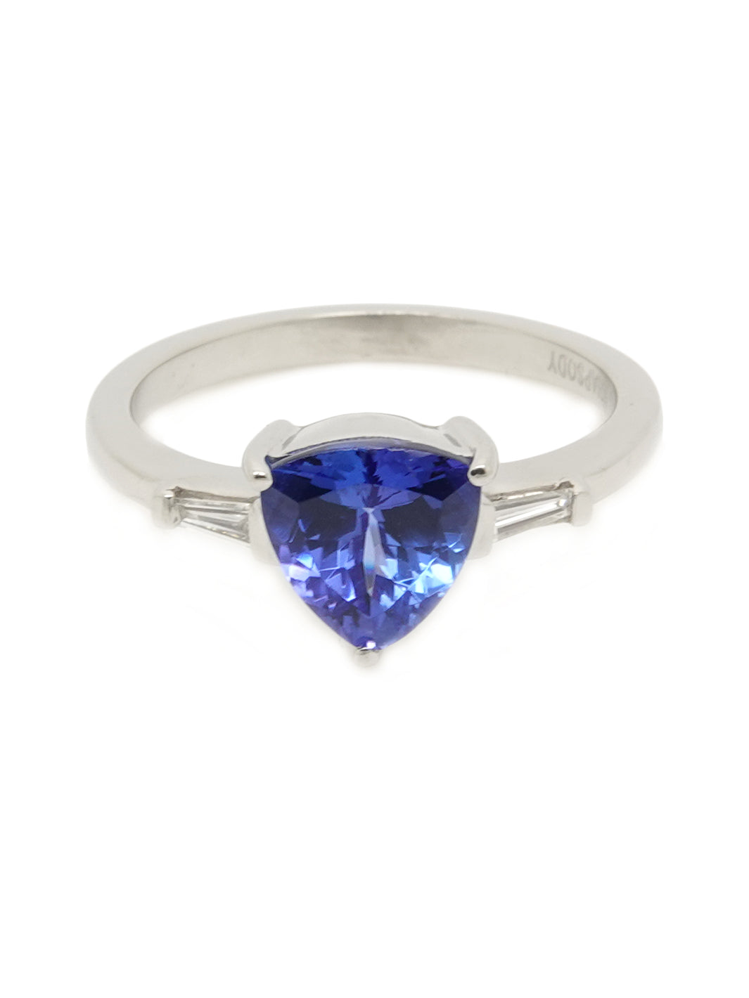 Pre-owned Platinum Tanzanite and Diamond ring