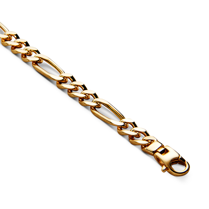 Saturno Silver Figaro Chain Bracelet