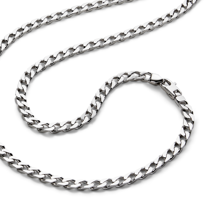 Saturno Silver Groumette Necklace