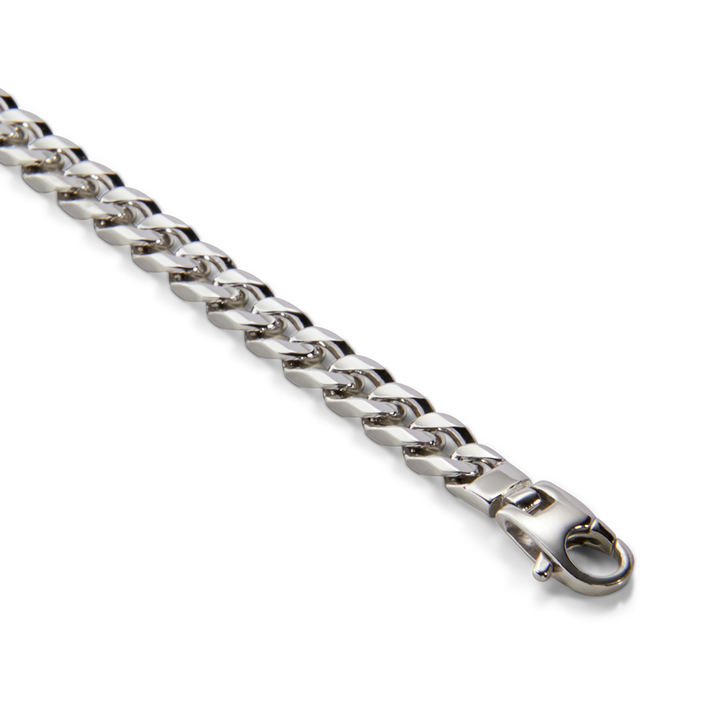 Saturno Silver Groumette Bracelet (6mm)