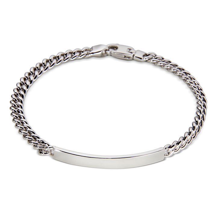 Saturno Silver Groumette I.D. Bracelet
