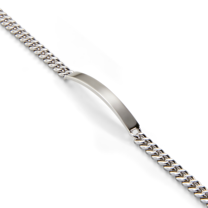 Saturno Silver Groumette I.D. Bracelet