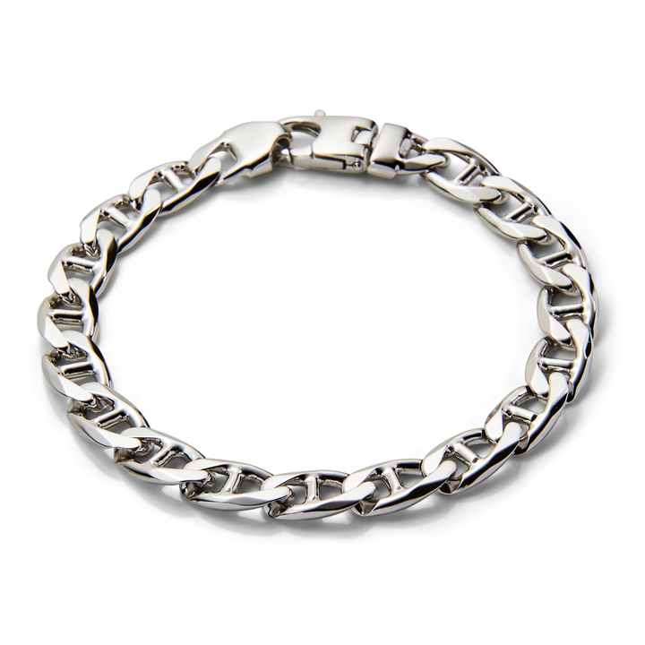 Saturno Silver Crossbar Chain Bracelet