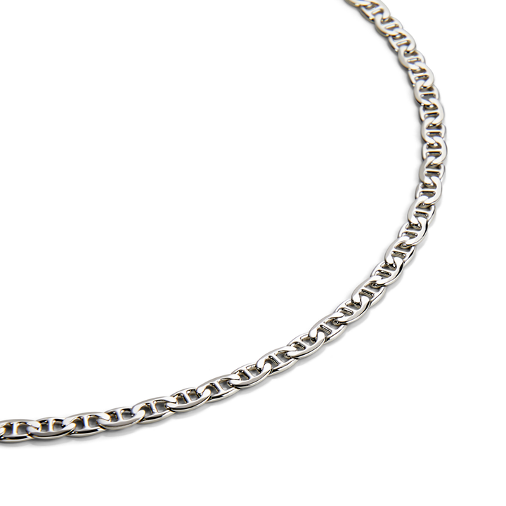 Saturno Silver Zip Crossbar Necklace (4.3mm)
