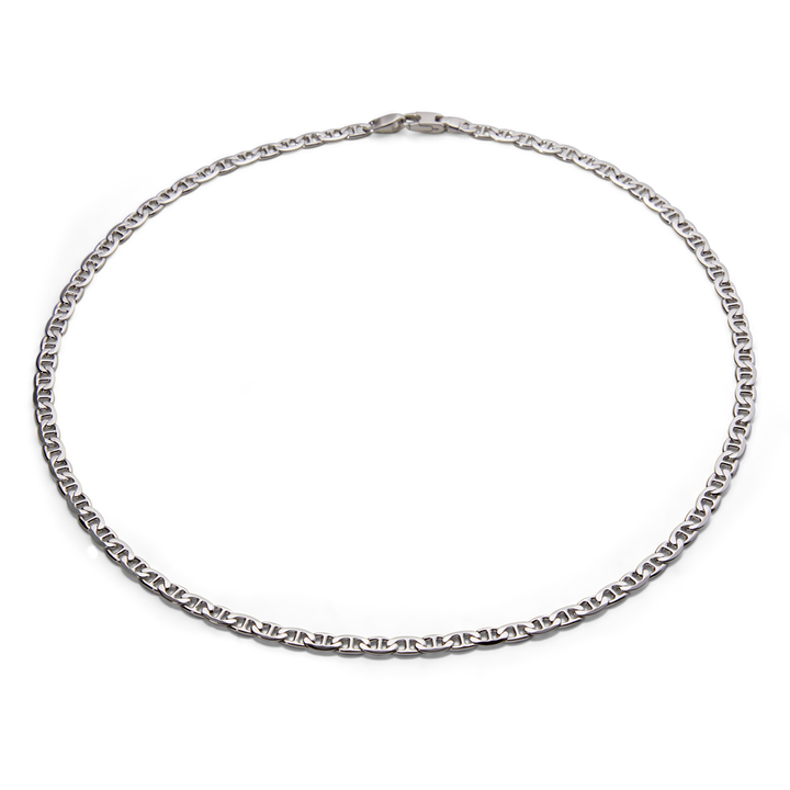 Saturno Silver Zip Crossbar Necklace (4.3mm)