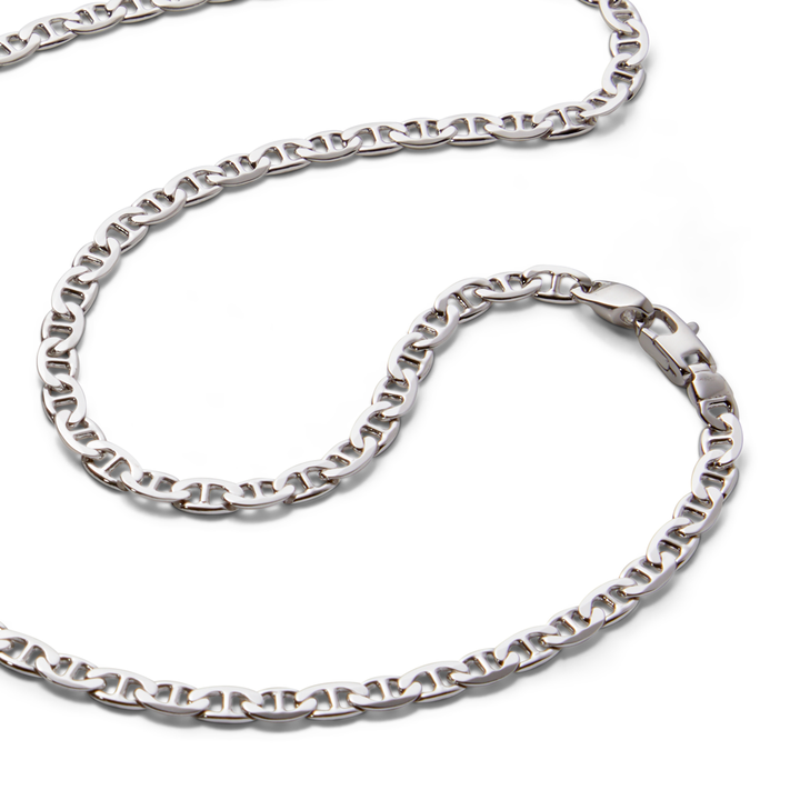 Saturno Silver Zip Crossbar Necklace (4.3mm)
