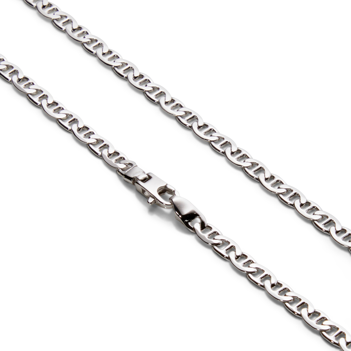 Saturno Silver Zip Crossbar Necklace (4.3mm)