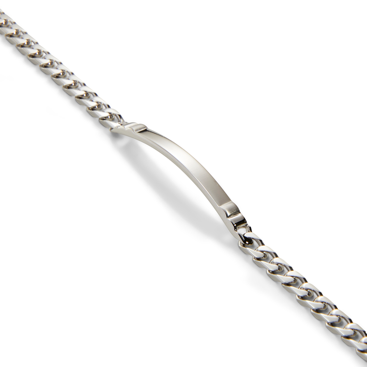 Saturno Silver Groumette I.D. Bracelet (4.3mm)