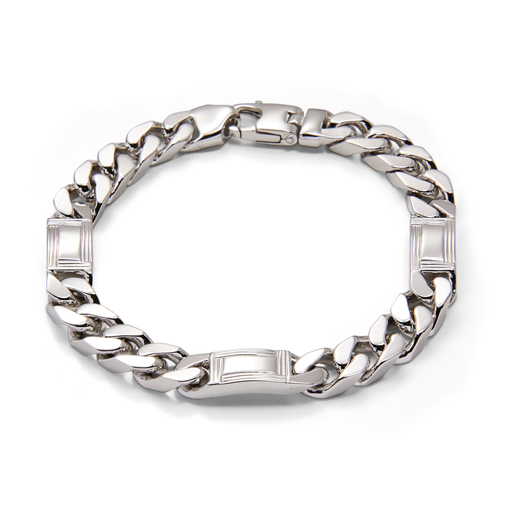Saturno Silver Groumette Chain Bracelet