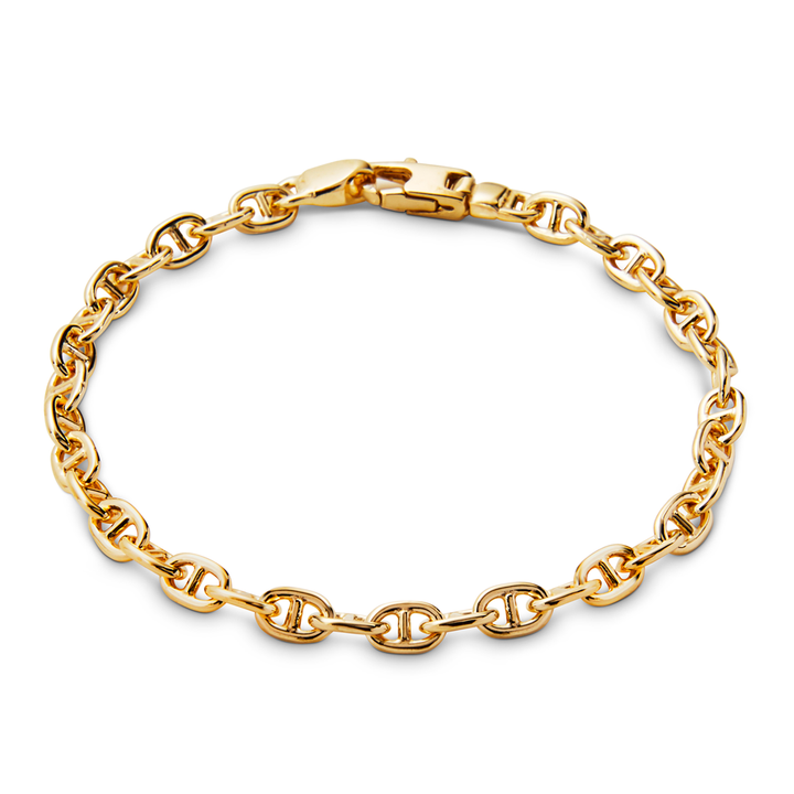 Saturno Silver Rolo Chain X-Bar Bracelet