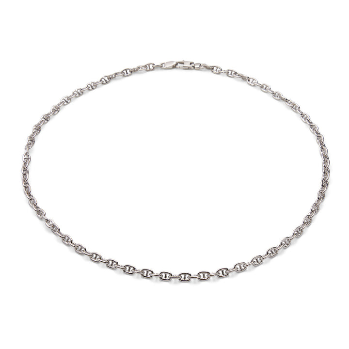 Saturno Silver Rolo X-Bar Necklace