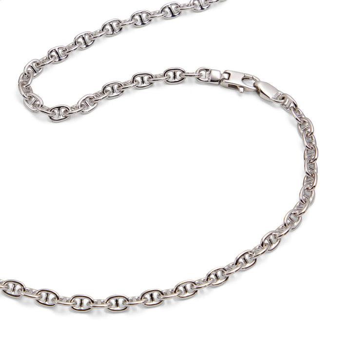 Saturno Silver Rolo X-Bar Necklace