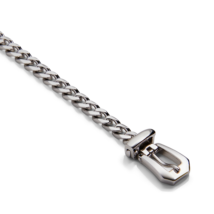 Saturno Silver Buckle Bracelet (6mm)