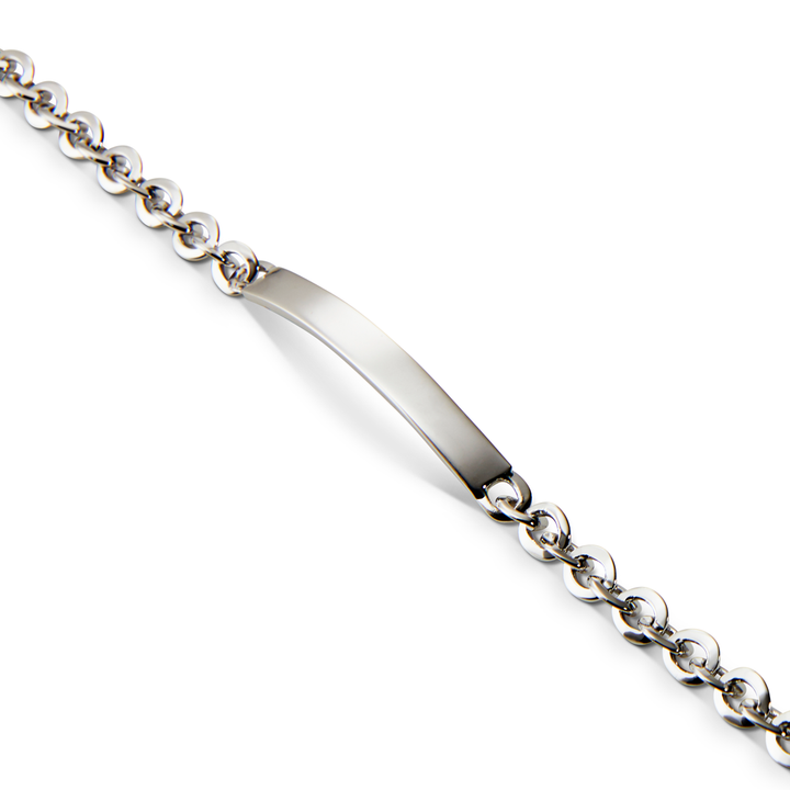 Saturno Silver Rolo I.D. Bracelet (5mm)