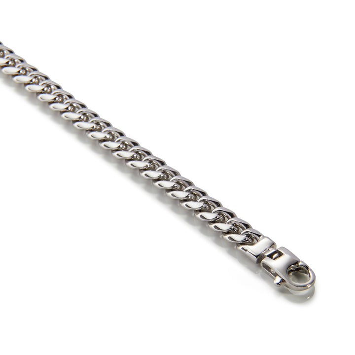 Saturno Silver Cuban Chain Bracelet