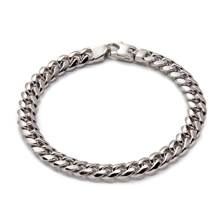 Saturno Silver Cuban Chain Bracelet