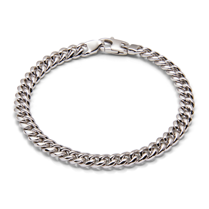 Saturno Silver Cuban Bracelet