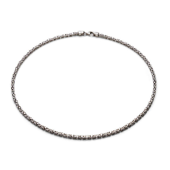 Saturno Silver Byzantine Necklace