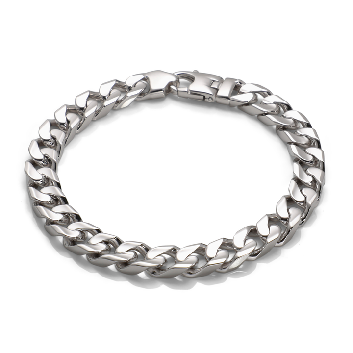 Saturno Silver Groumette Bracelet (8mm)