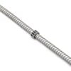 Saturno Silver Tubogas Bracelet with Black Cubic Zirconia