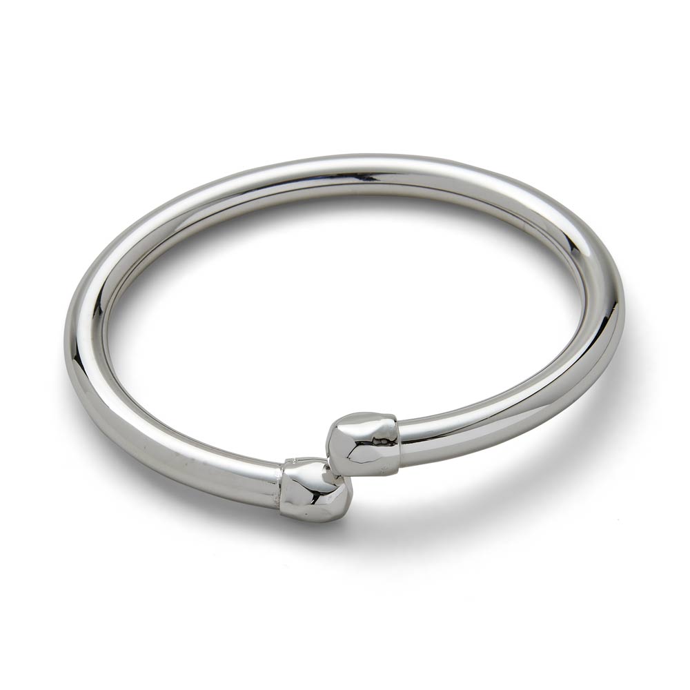 Saturno Silver Bendy Bangle (6mm)