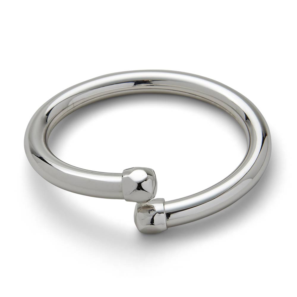 Saturno Silver Bendy Bangle (8mm)