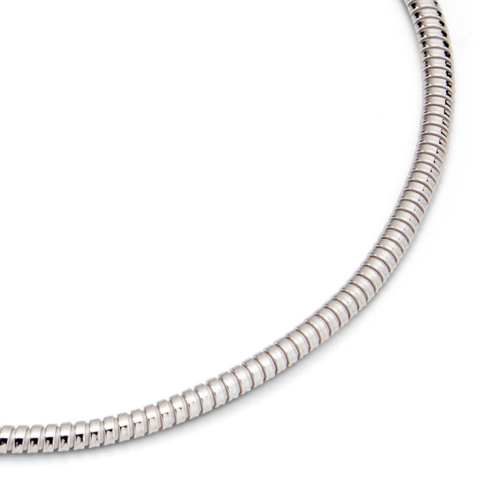 Saturno Silver Tubogas Necklace