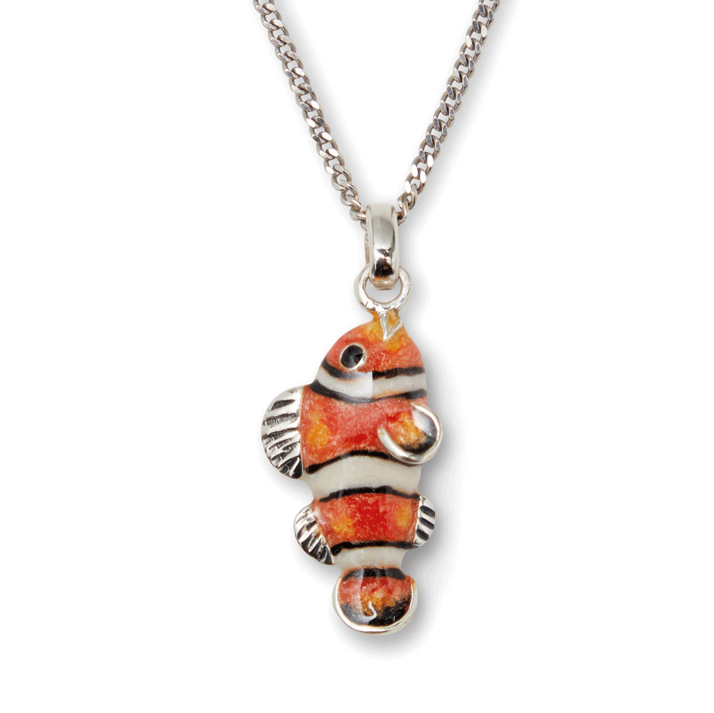 Saturno Silver & Enamelled Nemo (Clownfish) Pendant