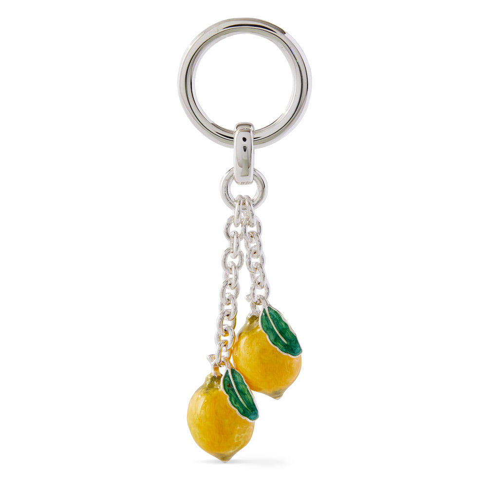 Saturno Silver & Enamelled Lemons Keyring