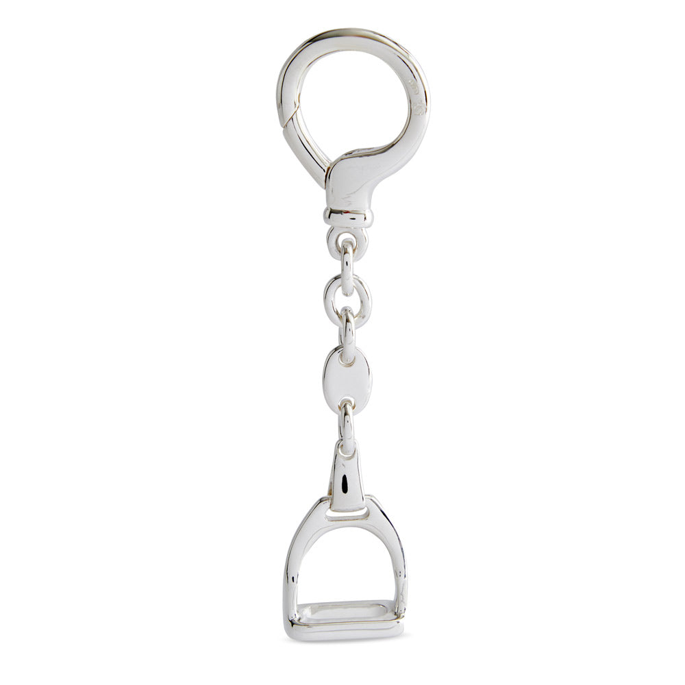 Saturno Silver Keyring - Horse Stirrup