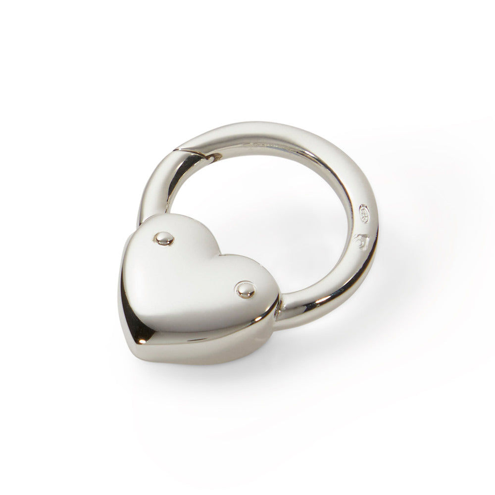 Saturno Silver Keyring – Heart