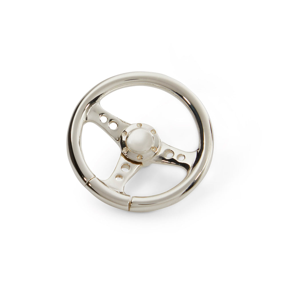Saturno Silver Keyring – Steering Wheel