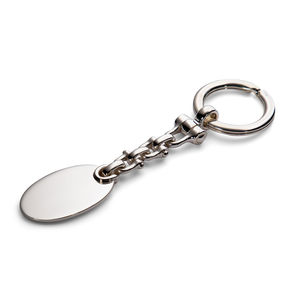 Saturno Silver Key Ring Oval